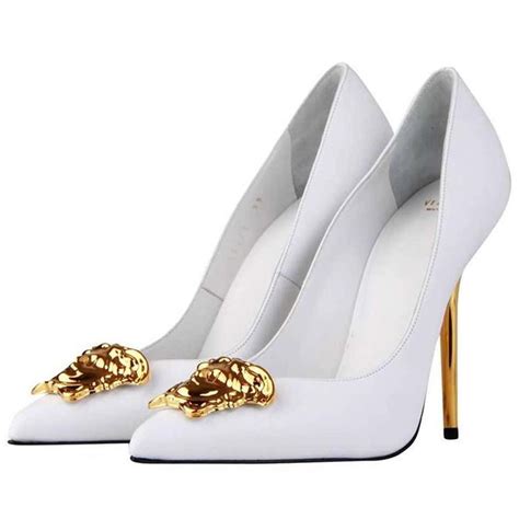 versace shoes women white|Versace tribute high heels.